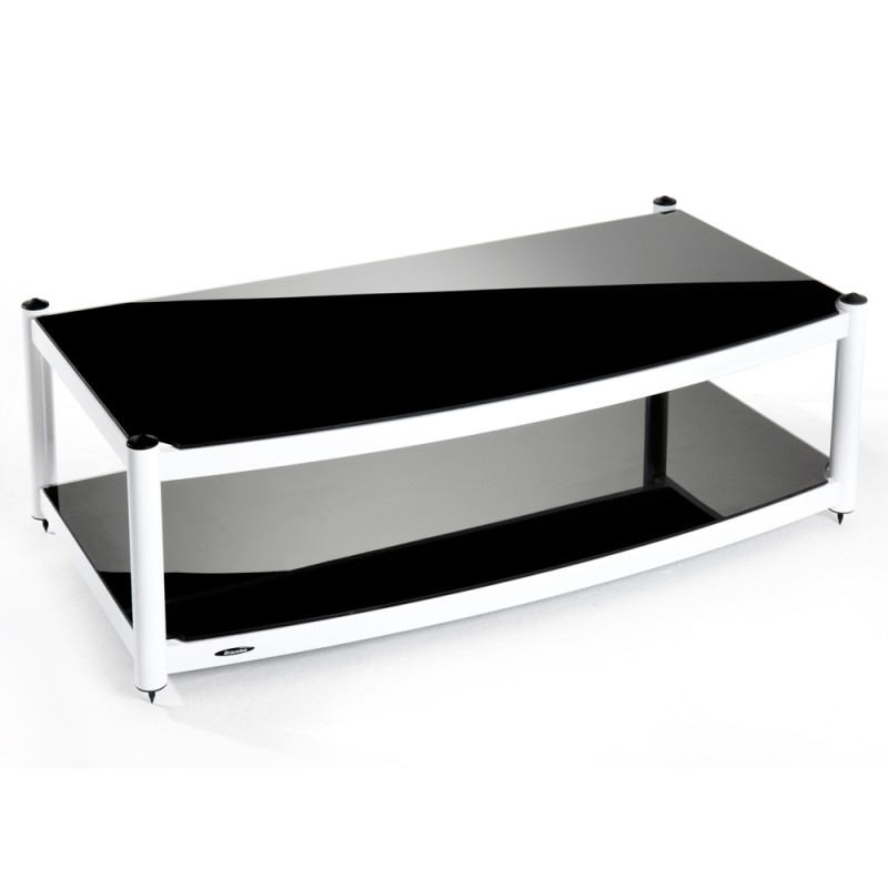 Atacama Equinox Single Shelf  Module AV White Piano Black Glass – изображение 2