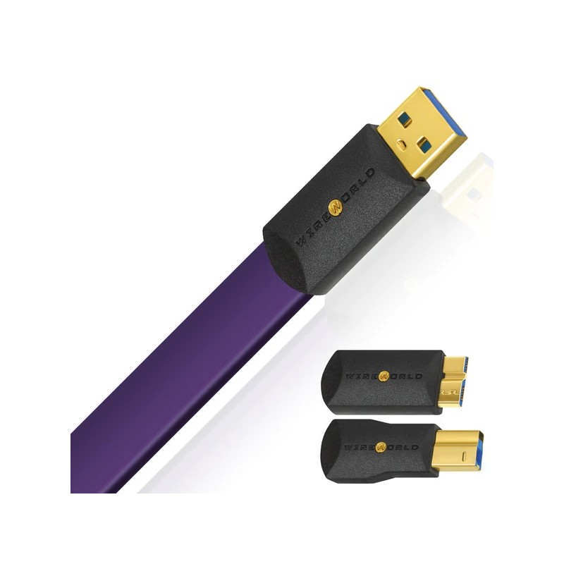 WireWorld Ultraviolet 8 USB 3.0 A-B Flat Cable 1m – изображение 1