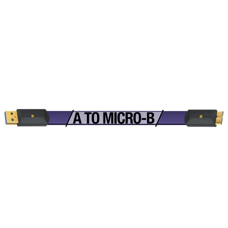 WireWorld Ultraviolet 8 USB 3.0 (A to Micro B) Flat Cable 0.6m – изображение 1