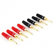 Banana plug 4.5mm Gold Plated screw Red