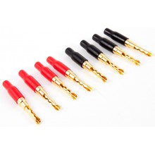 Banana Z plug Gold Plated 4mm Red