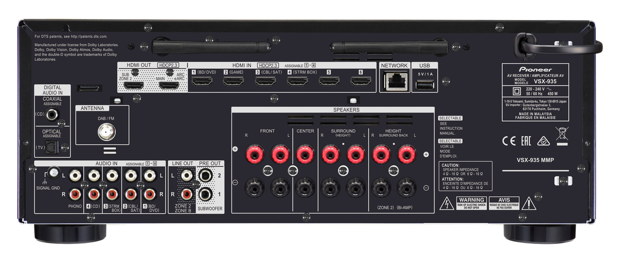 Pioneer VSX-935 M2 Black купить | Цена на av ресивер VSX-935 M2 Black в ...